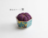 Japanese Hiro Kutani Ware Pincushion - purple